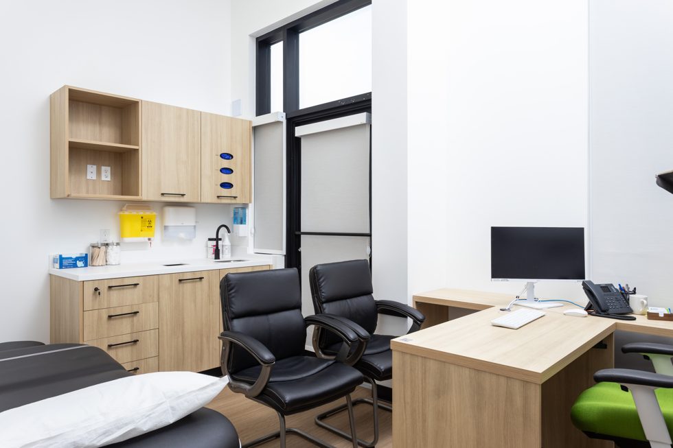Exam room at Grace Medical Clinic, Sage Hill Calgary