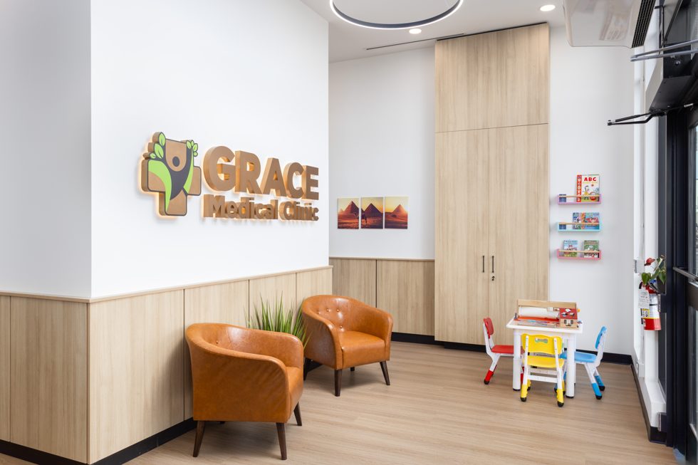 Waiting area at Grace Medical Clinic Sage Hill